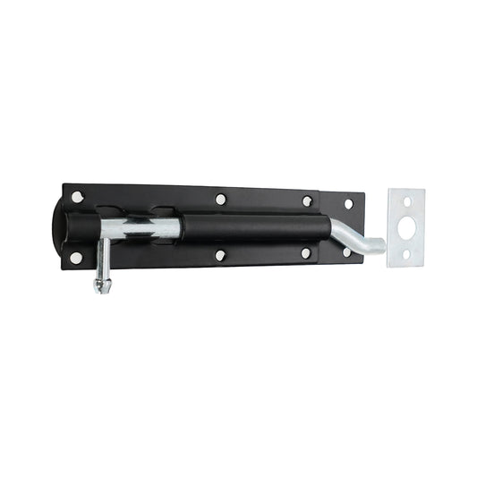 Iron Barrel Bolt - Necked 6" Black