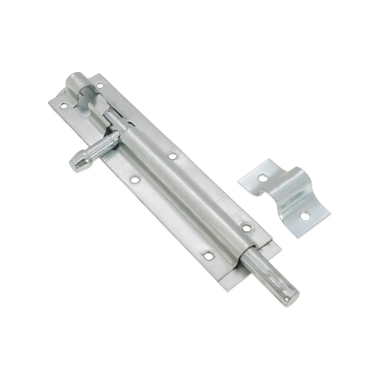 Iron Barrel Bolt - Straight 6" Zinc