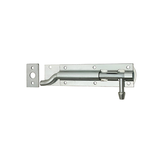 Iron Barrel Bolt - Necked 6" Zinc