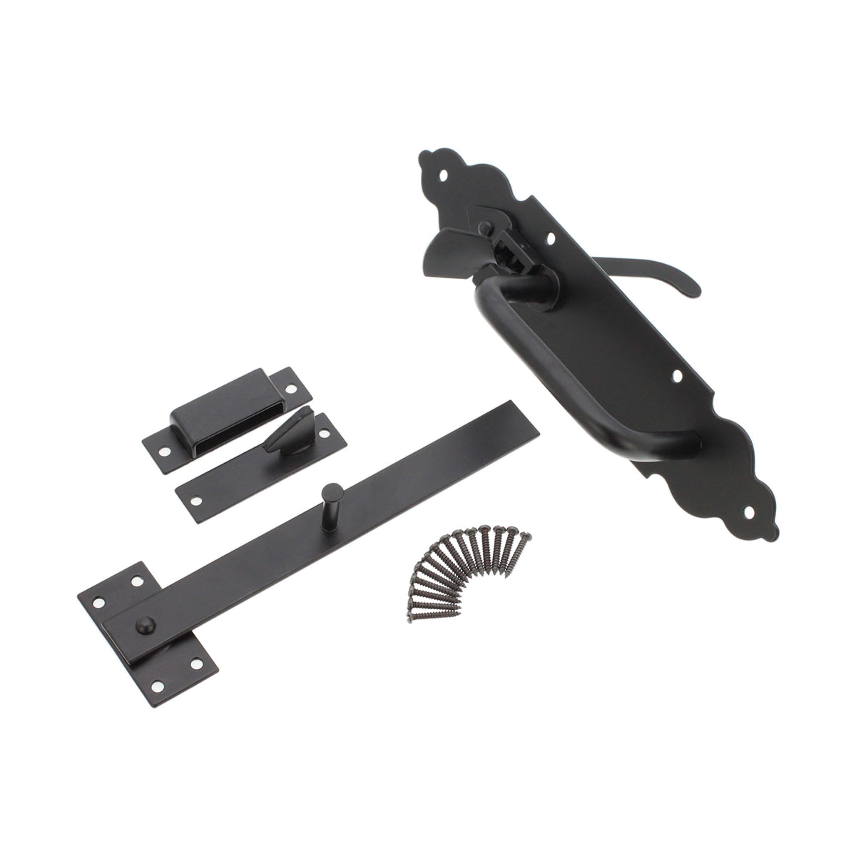 Iron Suffolk Latch - Gothic Black