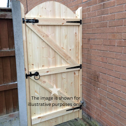 10" 250mm Plain Ring Gate Ironmongery Kit Black