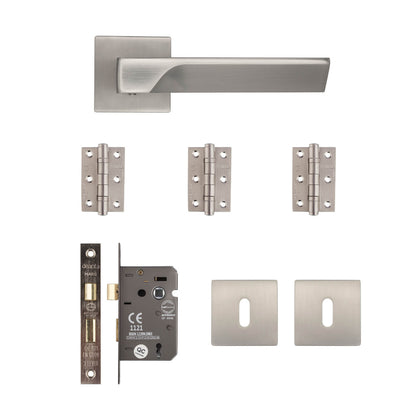 Athens Mortice Kit Satin Nickel 2