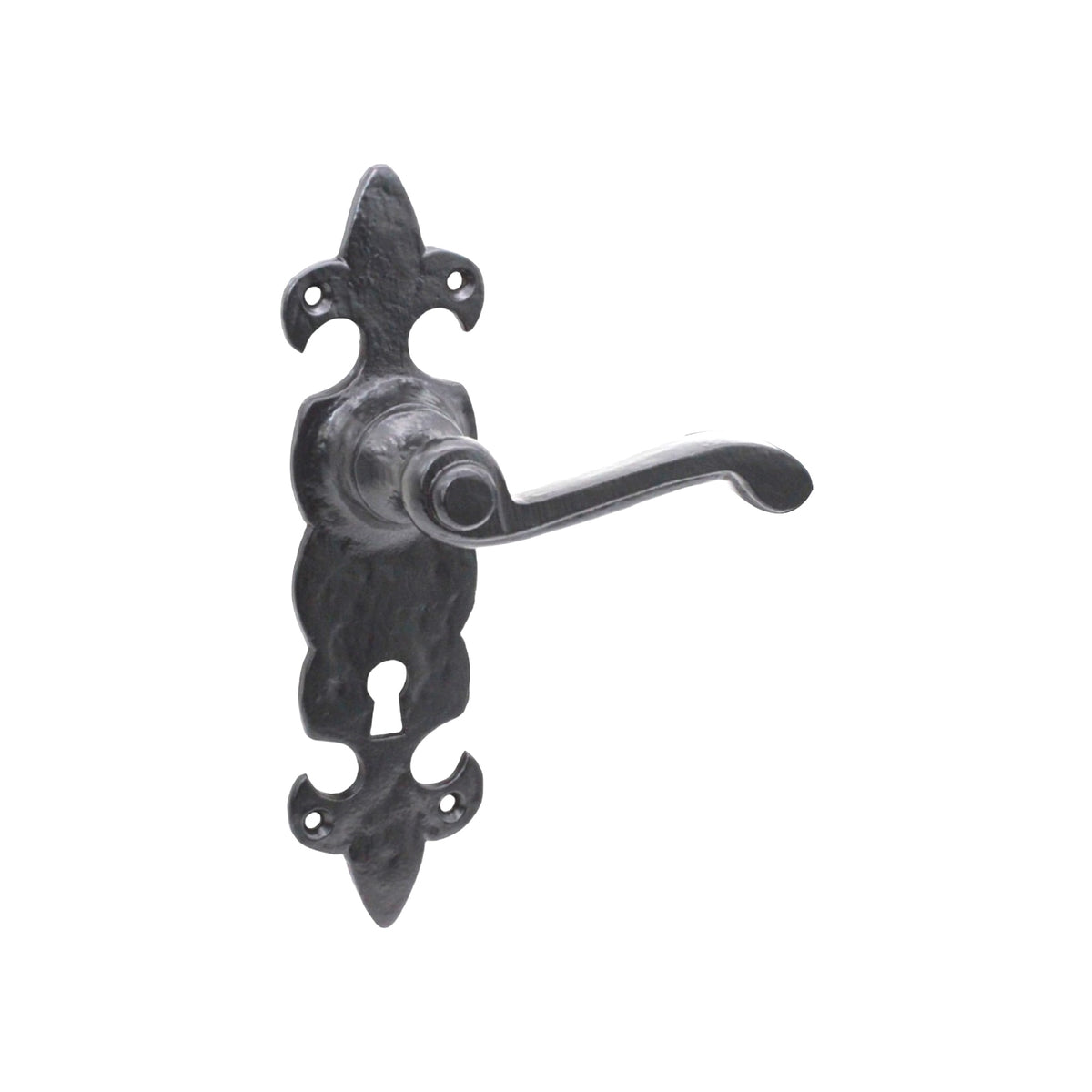 Fleur De Lys Lever Handle Matt Black