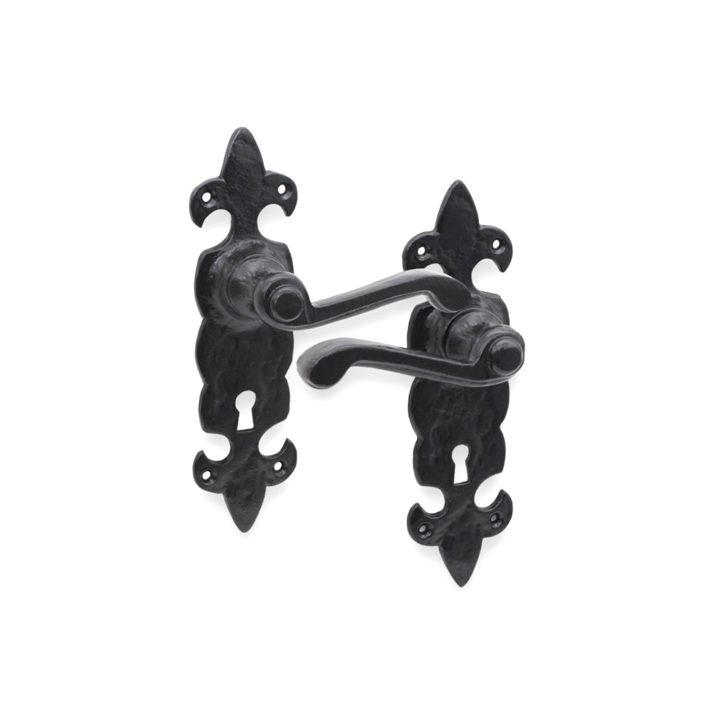 Fleur De Lys Lever Handle Matt Black