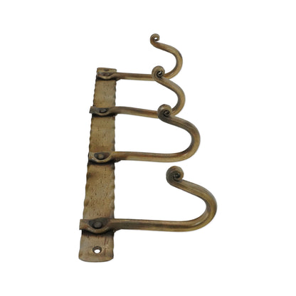 Iron Coat Hook Plain 4 leg - Antique