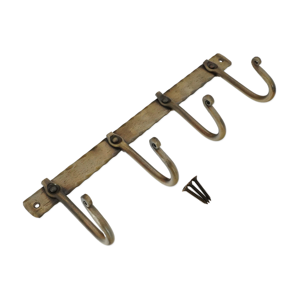 Iron Coat Hook Plain 4 leg - Antique