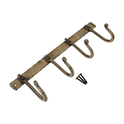 Iron Coat Hook Plain 4 leg - Antique