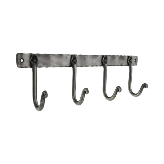 Iron Coat Hook Plain 4 leg - Pewter