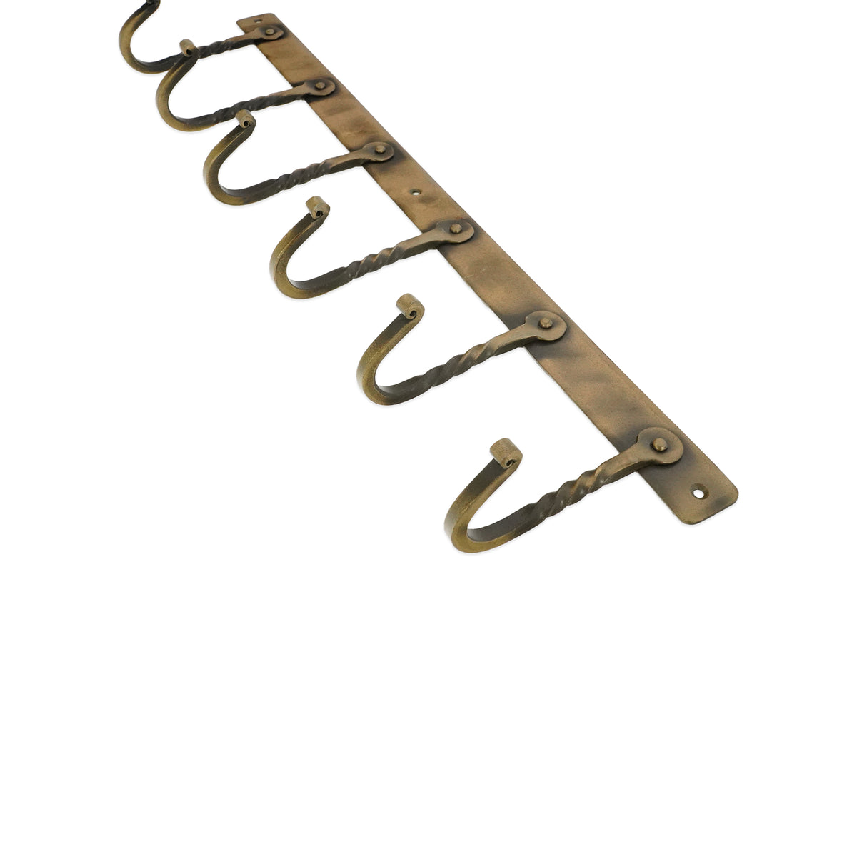 Iron Coat Hook Twisted 6 leg - Antique