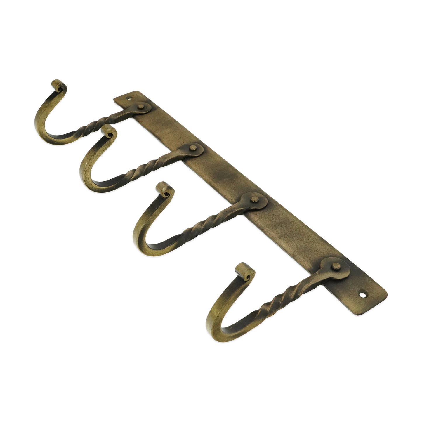 Iron Coat Hook Twisted 4 leg - Antique