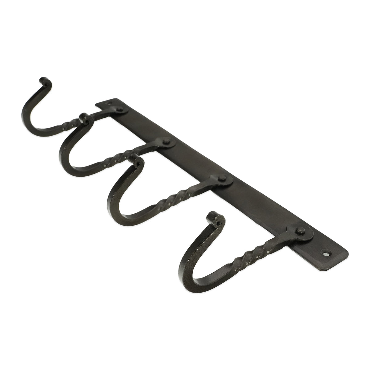 Iron Coat hook Twisted 4 leg - Pewter