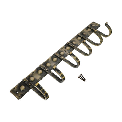 Iron Coat Hook Dotted 6 leg - Antique