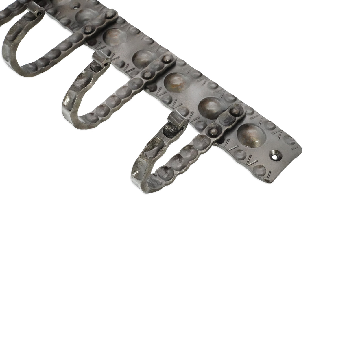 Iron Coat Hook Dotted 6 leg - Pewter