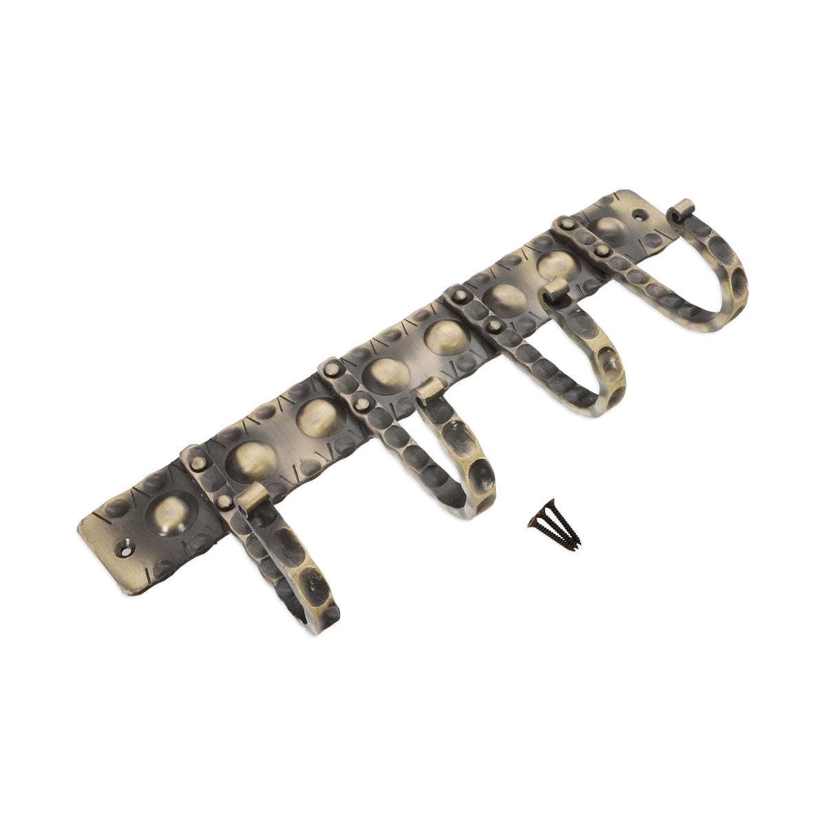 Iron Coat Hook Dotted 4 leg - Antique