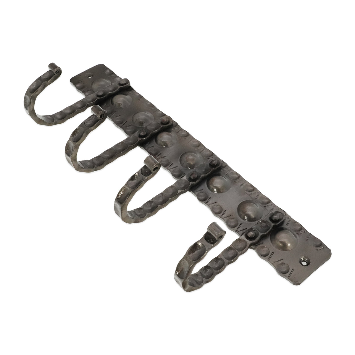 Iron Coat Hook Dotted 4 leg - Pewter