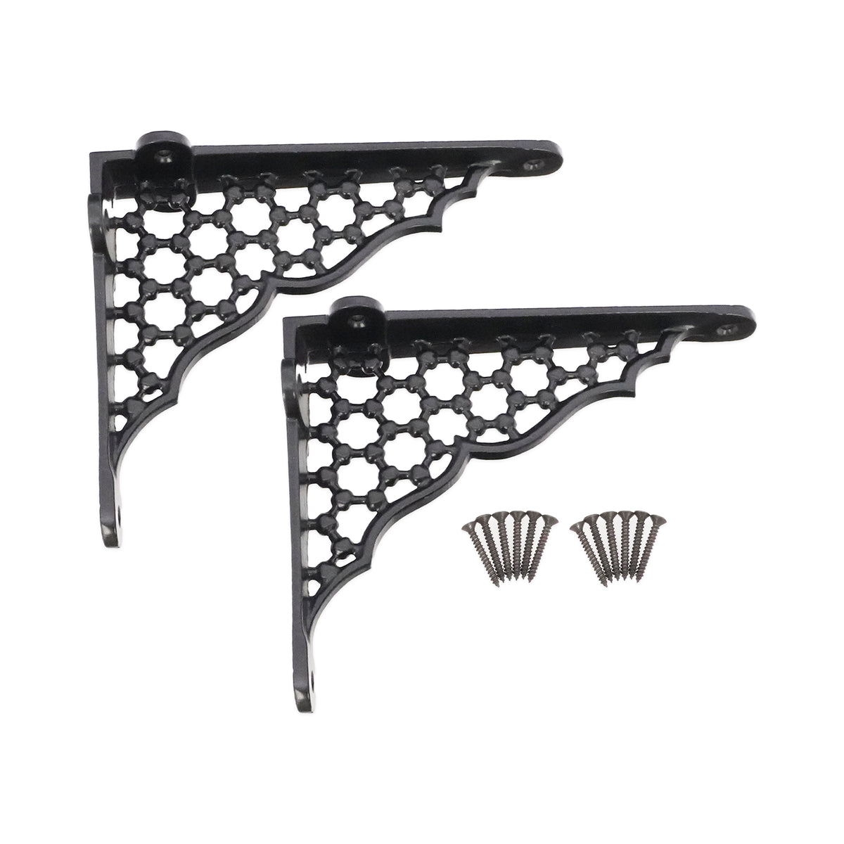 Honeycomb Shelf Bracket Black (Sold in Pairs)
