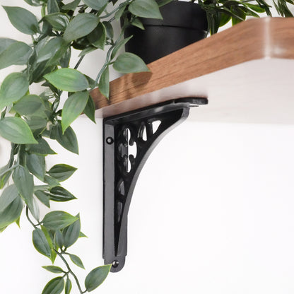 Victorian Gothic Shelf Bracket Black (Sold in Pairs)