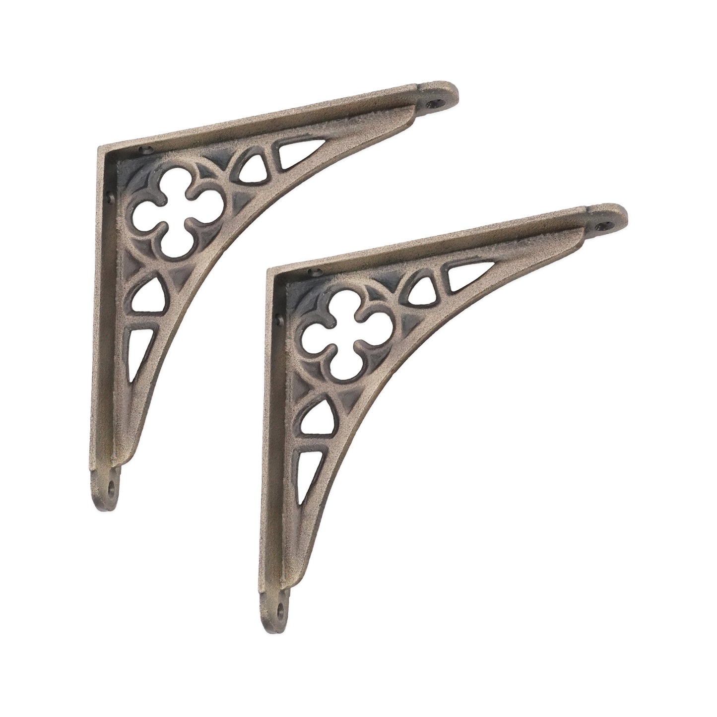 Victorian Gothic Shelf Bracket Matt Antique (Sold in Pairs)