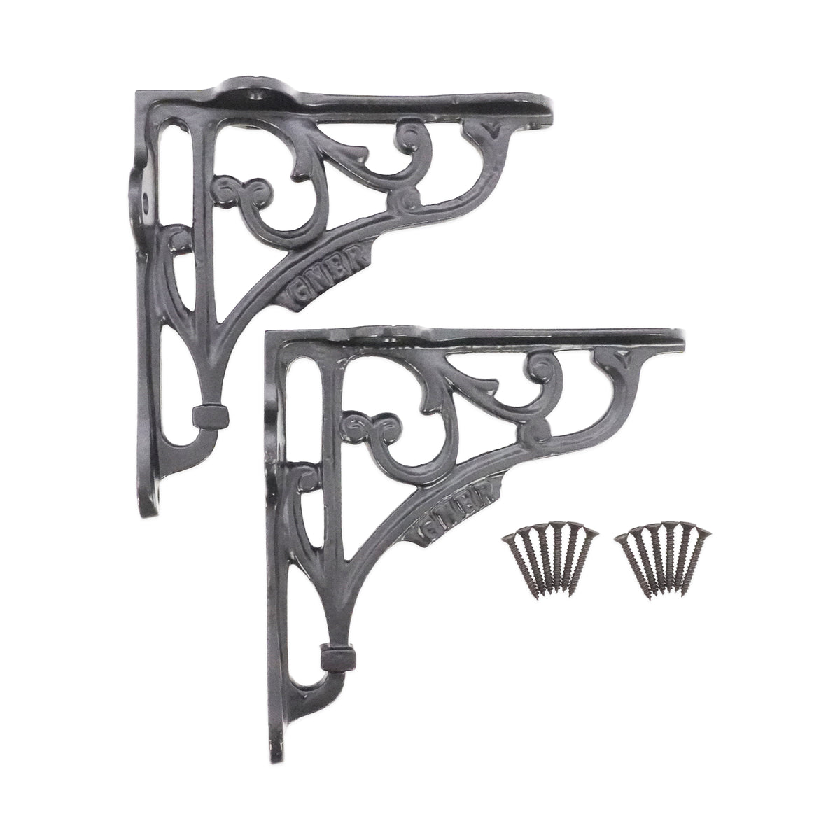 GNER Shelf Bracket Black 125x125mm (Sold in Pairs)