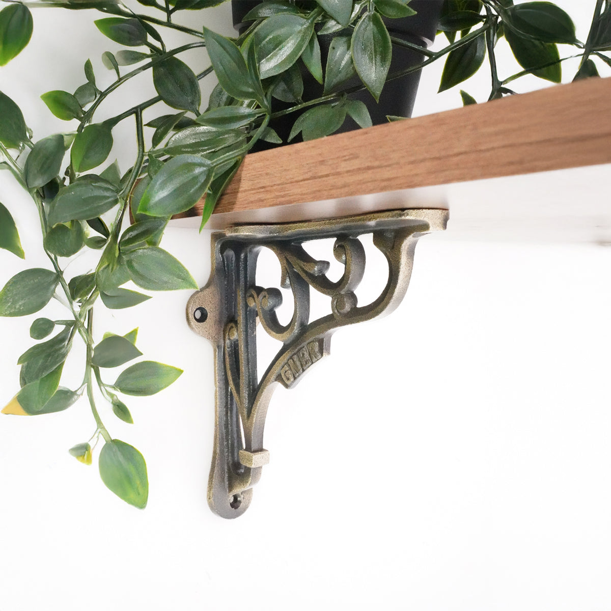 GNER Shelf Bracket Matt Antique 125x125mm (Sold in Pairs)