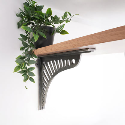 Sunrise Shelf Bracket Pewter (Sold in Pairs)
