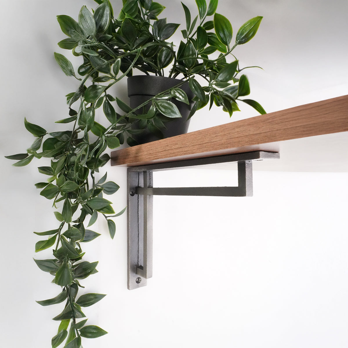 Narrow Art Deco Bracket Pewter (Sold in Pairs)