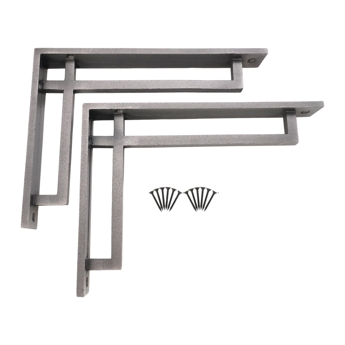 Narrow Art Deco Bracket Pewter (Sold in Pairs)