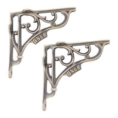GNER Shelf Bracket Matt Antique 150x150mm (Sold in Pairs)