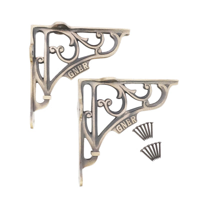 GNER Shelf Bracket Matt Antique 150x150mm (Sold in Pairs)
