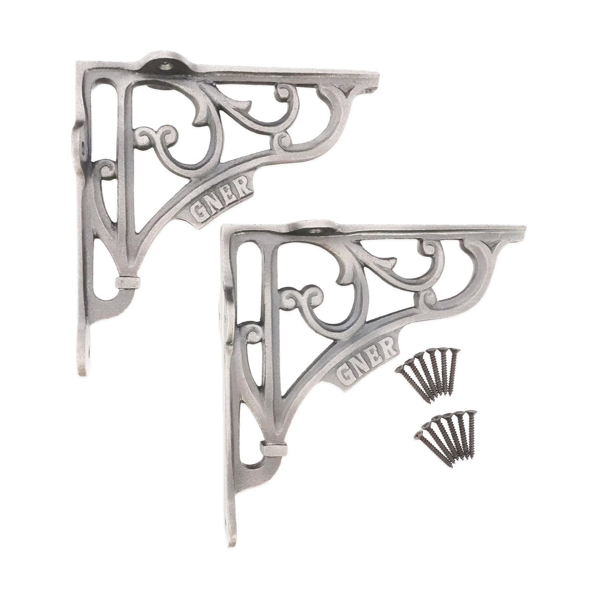 GNER Shelf Bracket Pewter 150x150mm (Sold in Pairs)