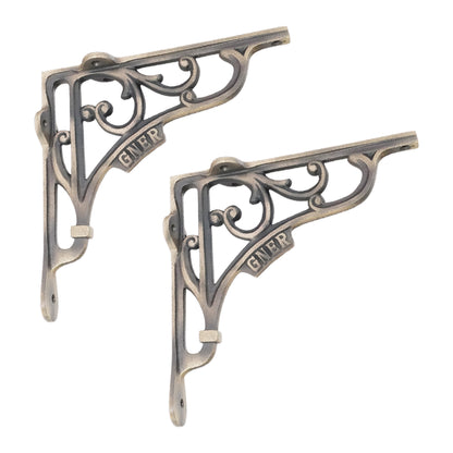 GNER Shelf Bracket Matt Antique 180x180mm (Sold in Pairs)