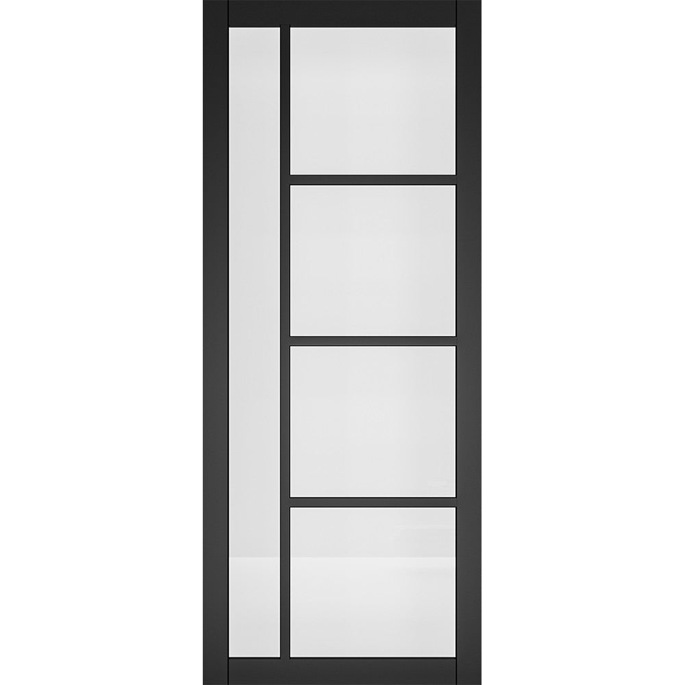 Brixton Black Prefinished Glazed Internal Door 