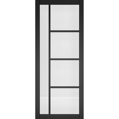 Brixton Black Prefinished Glazed Internal Door 