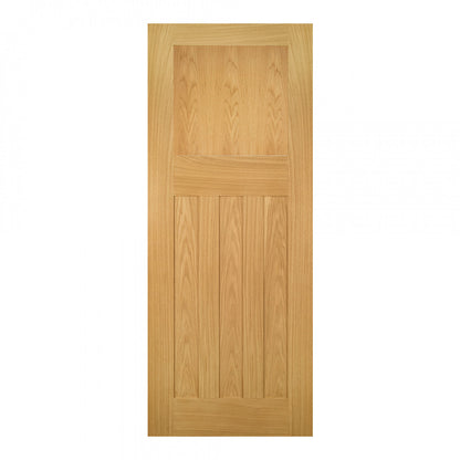 Cambridge Unfinished Interior Oak internal door Deanta 3d