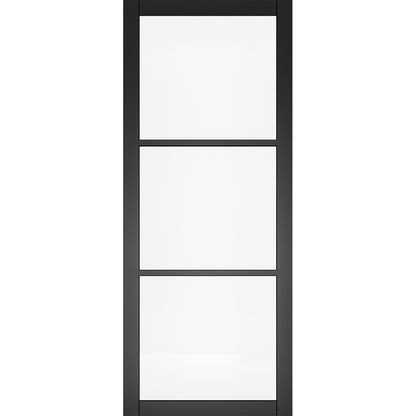 Camden Black Prefinished Glazed Internal Door