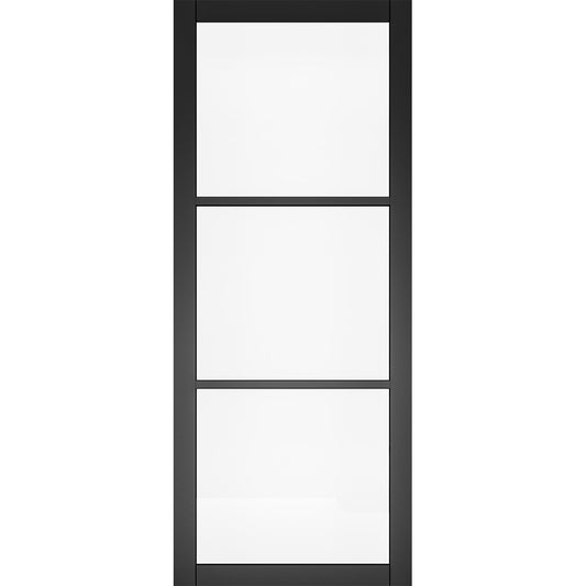 Camden Black Prefinished Glazed Internal Door