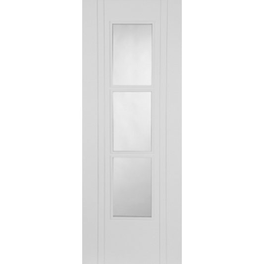 Capri 3 light Glazed White Primed