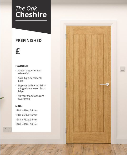 Cheshire Oak Door Pre-finished