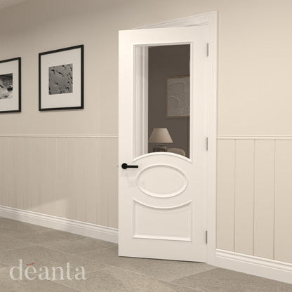 Clarendon White Primed Bevelled Glaze Door