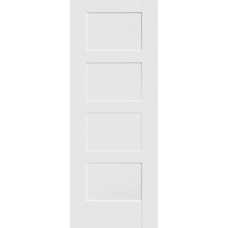 Contemporary 4 Panel White Primed Fire Door