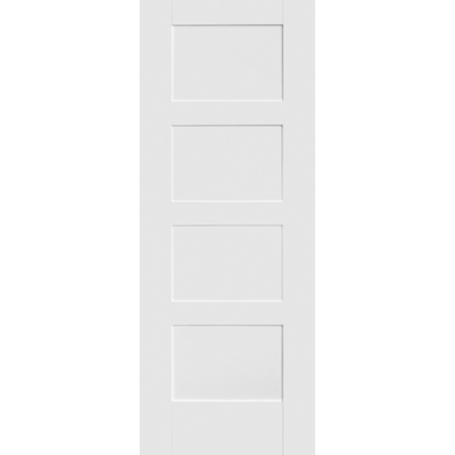 Contemporary 4 Panel White Primed Fire Door