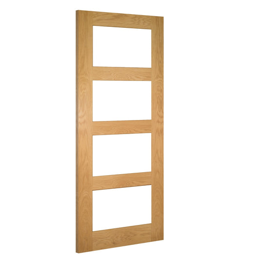 Coventry Unfinished Oak Glazed Internal door Deanta