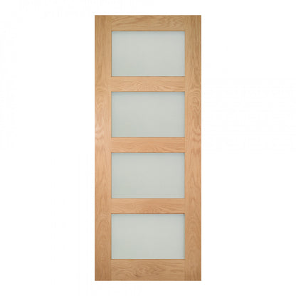 Coventry Unfinished Oak Obscure Glaze Internal Door