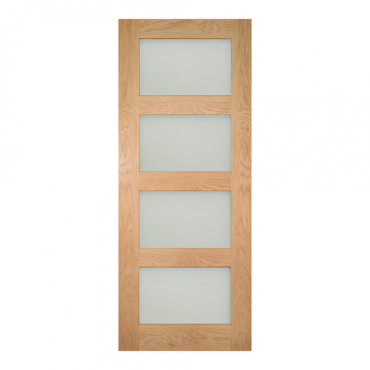 Coventry Unfinished Oak Obscure Glaze Internal Door