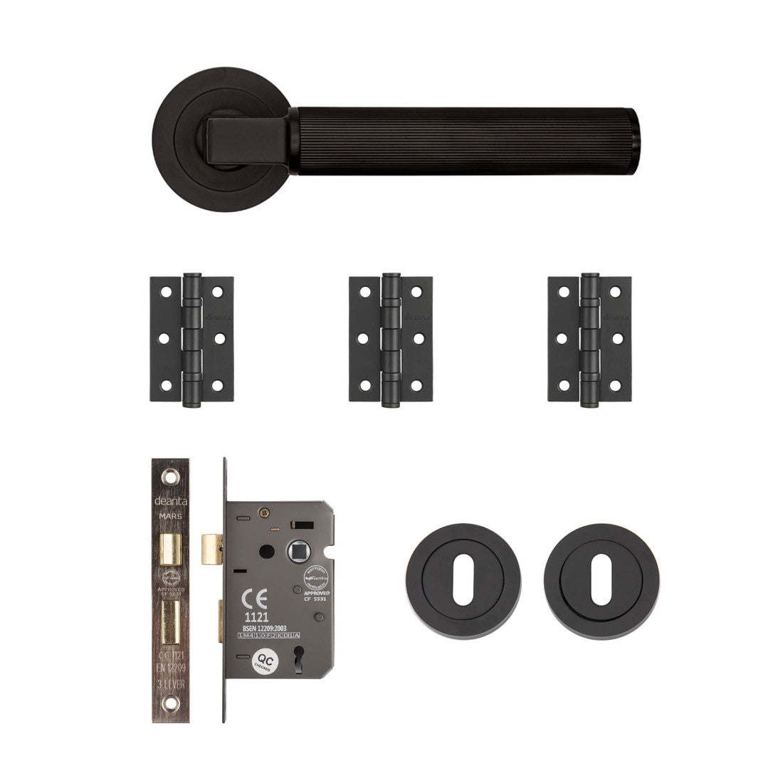 Delphi Mortice Kit Matt Black 2