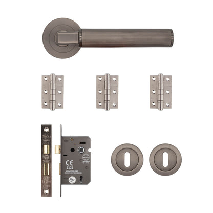 Delphi Mortice Kit Matt Satin Black Nickel 2