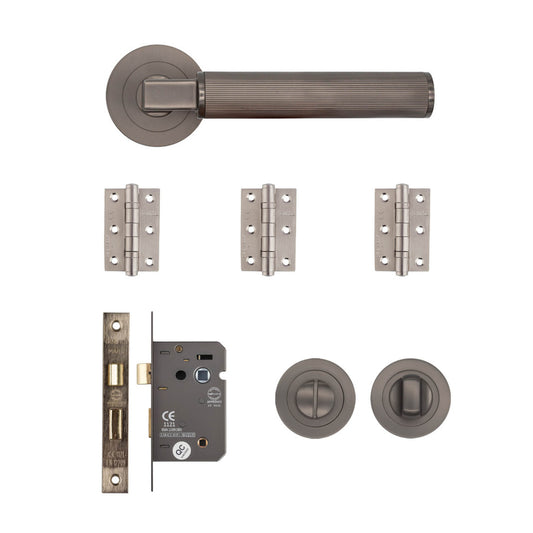 Delphi Bathroom Kit Matt Satin Black Nickel