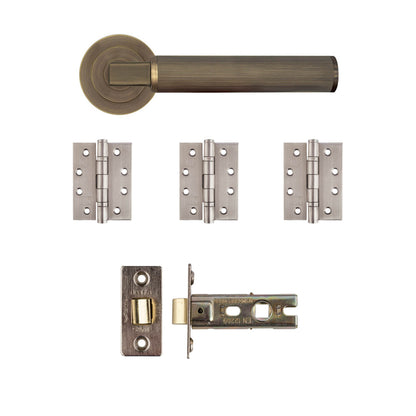 Delphi Latch Kit Matt Antique Brass