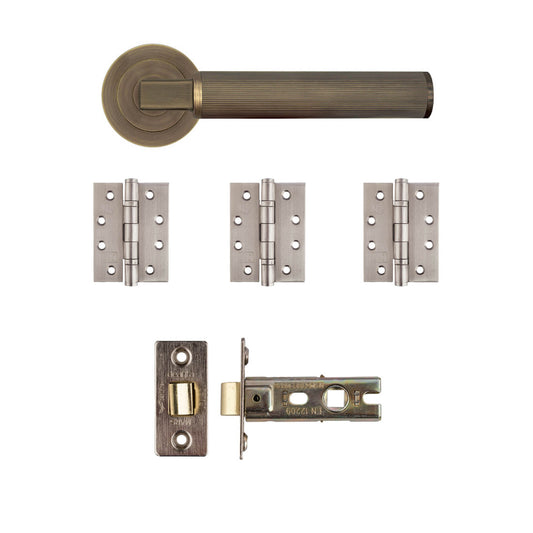 Delphi Latch Kit Matt Antique Brass