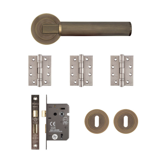 Delphi Mortice Kit Matt Antique Brass